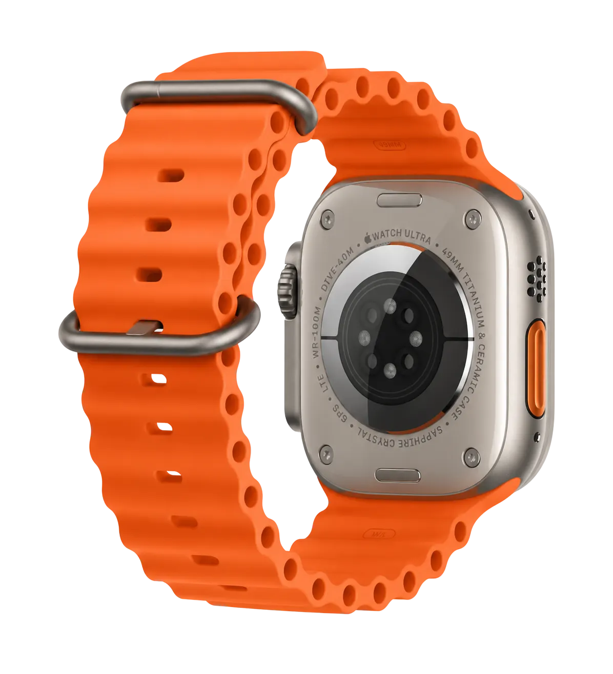 Aurelius watch, profile view with the strap extended